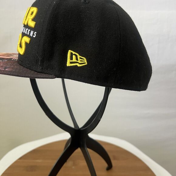 Star Wars The Force Awakens Snapback Hat Black Yellow Embroidered Flat Bill Cap - Picture 4 of 7